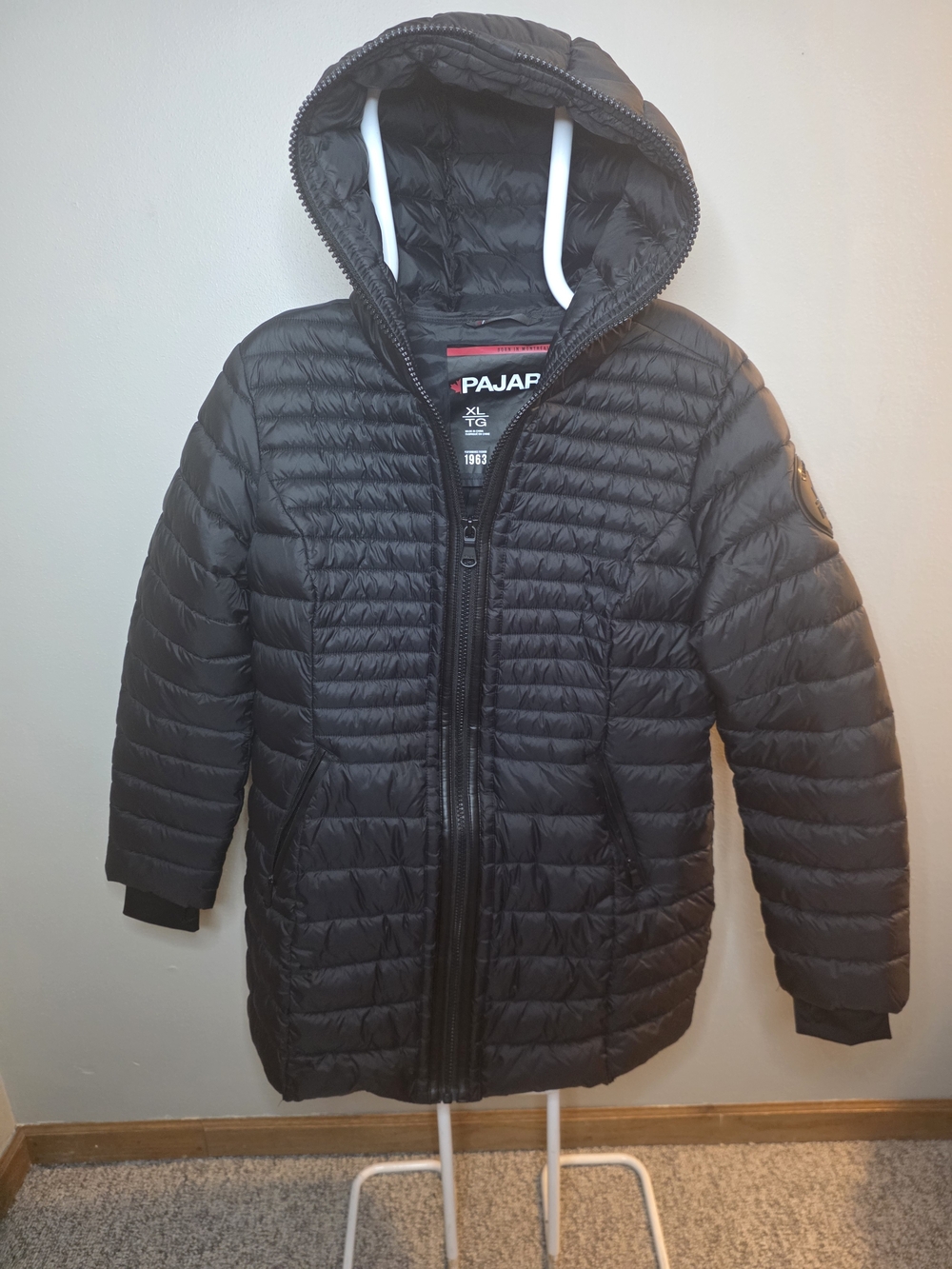 Pajar Women's Lyvien Black Hooded Packable Puffer Jacket